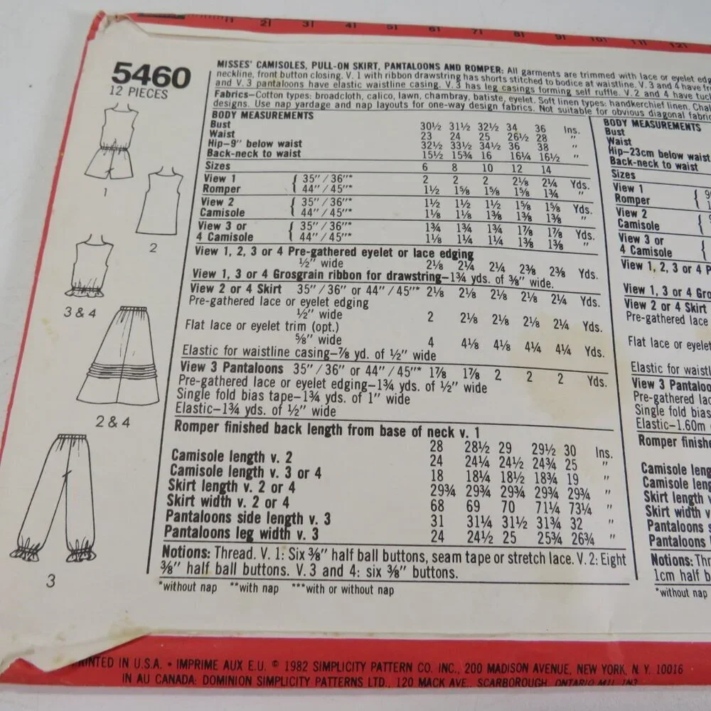 Simplicity 5460 sewing